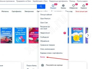 Как выйти из аккаунта Ozon на персональном компьютере?