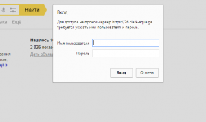 Что значит для доступа на прокси сервер требуется указать имя (см)?