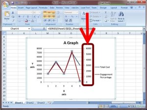 Как положительную ось сделать отрицательной (Excel)?