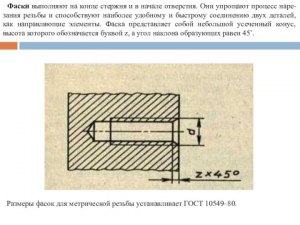 Нужно ли выполнять фаску на резьбовом отверстии?