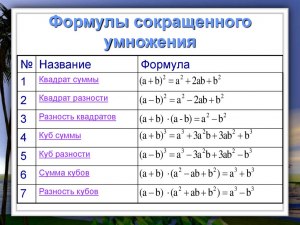 Как объяснить, почему в алгебре нет формулы для суммы квадратов?