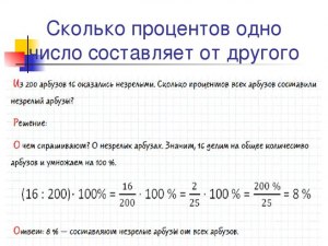 Сколько процентов число X составляет от числа Y? Пример: сколько (см.)?