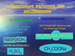 Происходит ли выделение(поглощение) энергии при растворении соли в воде?