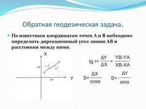 Как найти точку Б зная, дирекционный угол и координаты тоски А?