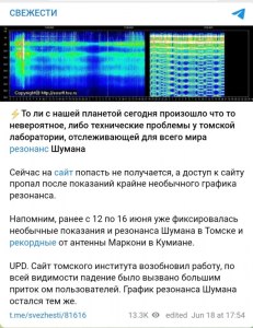 Как считаете, на нас воздействуют Шумановские резонансы?