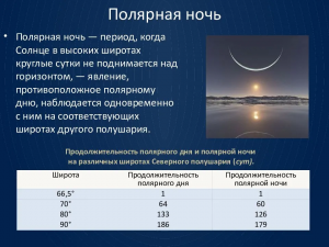 Сколько суток длится полярная ночь: 182 дня, 176 суток или см.?