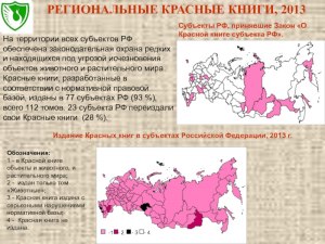 Чем отличается Красная книга РФ от Красной книги субъекта РФ?