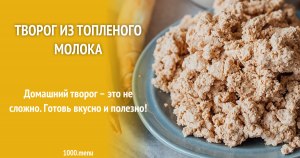 Что можно приготовить из топлёного творога?