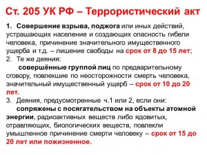 Если террористы убиты, то зачем говорить о наказании по статье УК?