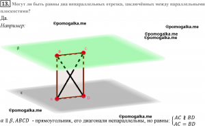 Могут ли два параллельных отрезка пересекаться между собой?