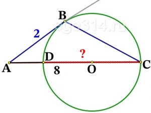 Окружность с центром на стороне АС треугольника ABC Как найти АС?