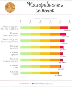 Сколько граммов углеводов содержится в 100 г тыквенных семечек (диаграмма)?