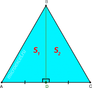 Как найти длину медианы АM треугольника ABC на кл. бумаге 1×1 (см. рис.)?