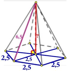 В правильной шестиугольной пирамиде боковое ребро 8,5. Как найти высоту?