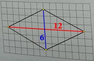 На кл бумаге с размером клетки 1×1 изображён ромб ABCD. Как найти периметр?