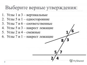 Как выбрать неверное утверждение об острых углах, параллелограмме, прямых?