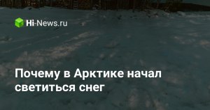 В чем причина явления светящийся снег в Арктике?