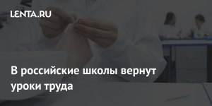 Почему в Российские школы вернули уроки труда?