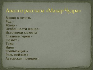 "Макар Чудра". Какие проблемы подняты в рассказе?