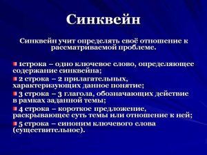 Метелинк "Синяя птица". Как составить синквейн к пьсе?