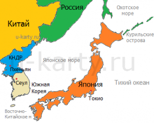 С какими странами граничит Япония?