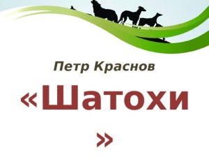 Краснов "Шатохи", как описать Понырина? Его самая главная черта характера?