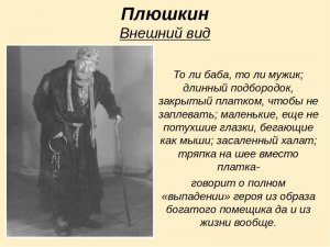 Что во внешности Плюшкина и его образе жизни вас больше всего потрясло?