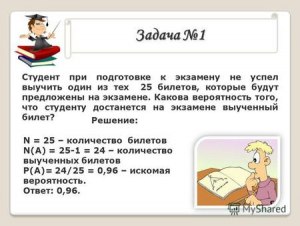 Как решить: На экзамене 40 билетов, Оскар не выучил 12 из них?