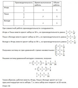 Как решить: Игорь и Паша красят забор за 18 часов (см)?