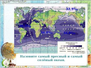 Океан солёный, а лед его пресный или тоже солёный?