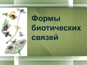 Как соотнести описания биотических связей с их разновидностями (см)?