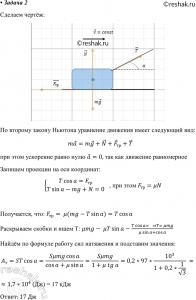 Как определить модуль силы T, с которой перемещают санки массой 4 кг?